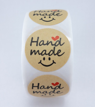 Naklejki papierowe 25mm /20szt Hand made 3571