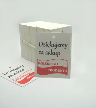 Metka "Dziękujemy za zakup POLSKIEGO PRODUKTU"
