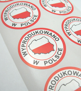 Naklejka "WYPRODUKOWANO W POLSCE"